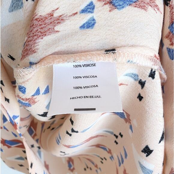 Anthropologie Dolan Left Coast Printed A-line Midi Roll Tab Sleeve Dress, size S - Picture 9 of 10